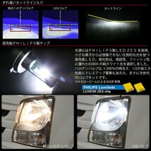 車検対応 H8 H11 H16 LED ヘッドライト フォグランプ コンバージョン バルブ 6500K ZESチップ 12V/24V対応 カットライン入り H-94_画像4