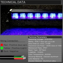 LEDライトバー 180W 28インチ ブルー バックライト内蔵 ブラックインナー スポット BLシリーズ 15300lm 12V 24V 防水IP67 作業灯 P-544_画像5