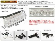 DC12V用 4LED×4ストロボフラッシュライト ブルー・レッド P-231_画像2