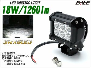 18W 4インチ LED ライトバー 作業灯1260lm 防水12V/24V P-340