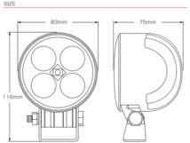 LED 汎用ライト 作業灯 12W 840ルーメン 拡散型 小型 軽量モデル 路肩灯 バックランプ 建設機器のワークライトに 12V/24V P-174_画像7