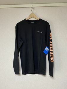 未使用★海外 Columbia コロンビア ロングTシャツ 黒 S ★アウトドア