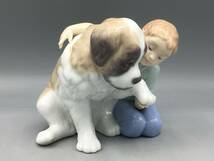 希少 リヤドロ LLADRO ナオ 陶器人形 セントバーナード 犬 男の子 フィギュリン スペイン製 陶器 置物 リアドロ レア_画像7