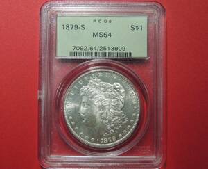 1879-S/PCGS/MS64/アメリカ /1ドル/モルガンダラー/シルバー/銀貨