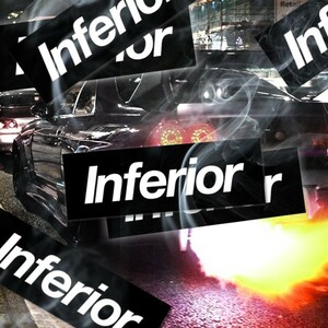 Inferior STICKER - 下位 下等 下級 ステッカー / JDM ドリフト USDM カスタム STANCE EASYSICKS イージーシックス