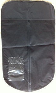 便利なスーツカバー黒3枚+持ち手収納式ハンガー3本組