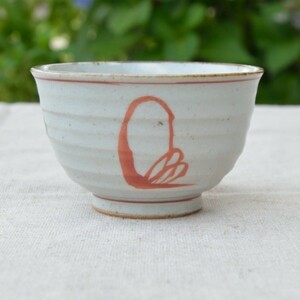 Art hand Auction 5 чайных чашек с нарисованными вручную красными рисунками, чайная посуда, чашка, 5 гостевых сетов