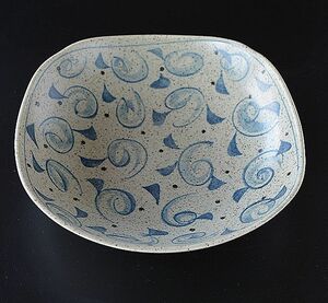 盛皿 カレー皿 パスタ皿 藍の渦 ゆる四角 大鉢
