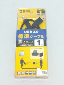 中古品★サンワサプライ USB2.0ケーブル 1m ブラック KU20-1BKHK