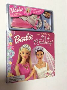 【 Barbie 】Press-on stick and stay book タイトル It's a Wedding！