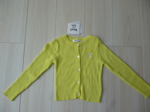 [ new goods ]bebe Bebe noelno L yellow color. cardigan *100cm*