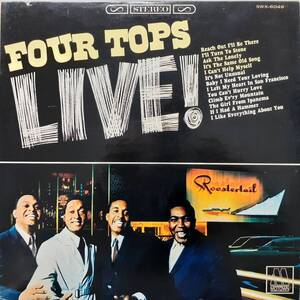 日本盤LP！Four Tops LIVE! 1967年作の1973年プレス MOTOWN SWX-6049 Tom Jones /It's Not Unusual、Supremes /You Can't Hurry Loveカバー