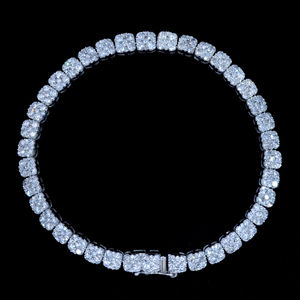 *BL2486【BC新作ウェディングジュエリー】美しい天然ダイヤモンド６．００ct 最高級18金WG無垢セレブリティブレスレット 新品