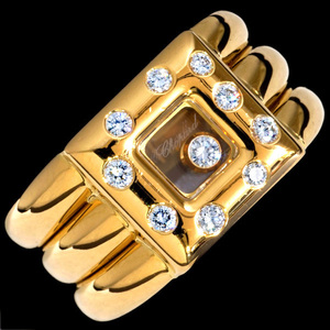 B1843[Chopard] Chopard HAPPY DIAMONDS happy бриллиант высший класс 18 чистое золото для мужчин и женщин кольцо 