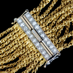 B8502[PIAGET] Piaget natural original diamond top class 18 pure gold 12 ream bracele 