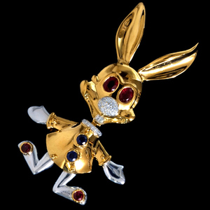 B1266【Rabbit】合成ルビー０．９１ct 天然サファイア０．７９ct 天然絶品ダイヤモンド０．１９ 最高級18金無垢ビックペンダントトップ