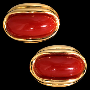 A9926-1 beautiful . red .. top class 18 pure gold cuffs 