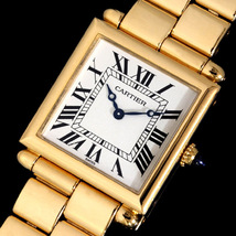 B9691【Cartier】カルティエ 最高級18金無垢セレブリティメンズQZ　腕周り18cm 重さ105.6g ケース幅24.0mm _画像4