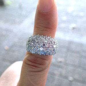 F2302 天然絶品ピンクダイヤモンド、天然ダイヤ２．９０ct 最高級Pt900無垢リング サイズ12号 重量13.4g 縦幅12.3mm