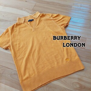 BURBERRY LONDON ニットポロシャツ イエロー 7754