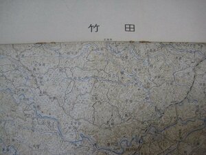 g1492昭和45年5万分1地図　熊本県大分県宮崎県　竹田