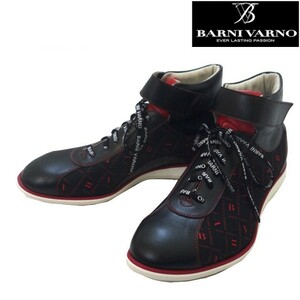 【SALE】 バーニヴァーノ/BARNIVARNO ロゴスニーカー LL/26.5cm-27.0cm 黒×赤系