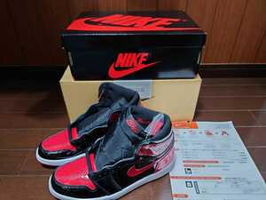 国内正規品　新品未使用　SNKRS当選　Nike Air Jordan 1 High OG Patent Bred