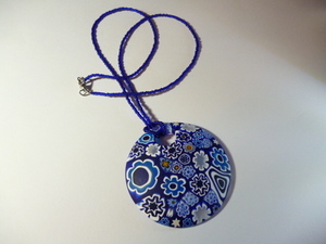 β Venetian murano glass Venetian glass ERCOLE MORETTI pendant necklace β L ko-re leak ti Murano Venetian glass 