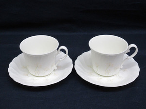 ★YC4820　Noritake　カップ　ソーサー　2客セット　花柄　FLOS COLLECTION　C／S　洋食器　茶器　アンティーク　送料無料★