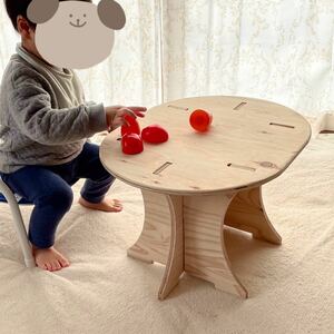 テーブル(Sサイズ)組み立て簡単！/アウトドアテーブル/子ども用テーブル/簡易テーブル/ ハンドメイド
