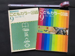 c■*　昭和期図鑑　プログラム式 こどもカラー図鑑⑨　こくご・えいご　国語　英語　昭和53年第33刷　講談社　児童書　/　F101