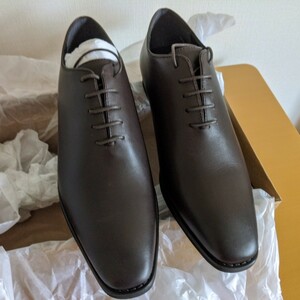 [CLOSED VARISTOR] クローズドバリスター 本革紳士靴 24.5cm プレーントゥ ダークブラウン