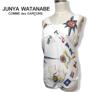 ★JUNYA WATANABE COMME des GARCONS ジュンヤワタナベ コムデギャルソン★ブラウス トップス 総柄 マリン風 size M 管:C:03