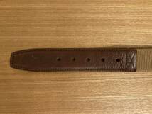 Carhartt A159 Leather and Web Belt BROWN 32 USED カーハート レザー アンド ウェブ ベルト _画像5