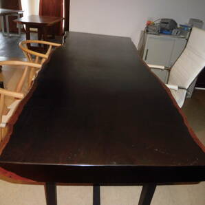 Mー031■ 黒檀 コクタン 豪華 テーブル 板  ローテーブル  ダイニング  カウンター  座卓 天板  無垢 一枚板 の画像7
