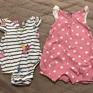 半袖ロンパース ショートオール 2点セット