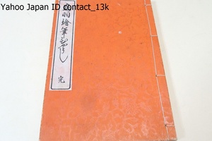 鳥羽絵筆ひやうし/明和9年の復刻/長谷川光信・江戸中期の大坂の浮世絵師・絵本御伽品鏡などの絵本それに挿絵本が多い・西川祐信を継承