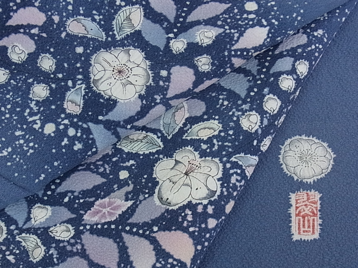 最高の品質 麗美逸品 十日町織物 「桐屋 翠山工房 辻が花」手絞り 正絹 