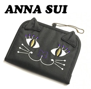 [ANNA SUI](NO.4772) Anna Sui cat motif mask case black unused anti-bacterial deodorization processing 