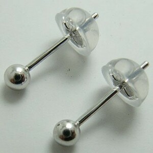 【新品】14金/k14/ホワイトゴールド/丸玉ピアス/2.5mm