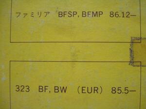 ●628★ ブレーキパッド 4★F マツダ ファミリア BFSP BFMP 323 ★検索 BF5R BFMR BF3P BF5P BF5S BFMS BFSR エチュード レーザー MAZDA