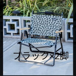 ELEY KISHIMOTO × Coleman × BEAMS / コンパクト フォールディング チェア ブラック×2脚