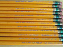 トンボ 鉛筆 1ダース 12本　TOMBO PENCILS 482 消しゴム付 日本製　MADE IN JAPAN【未使用：長期保存劣化汚れあり】 古い鉛筆 えんぴつ_画像8