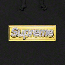 1678　Supreme Bling Box Logo Hooded Sweatshirt(Black)Lサイズ　シュプリーム　ブリング　ボックスロゴ パーカー 黒 L 2022SS_画像2