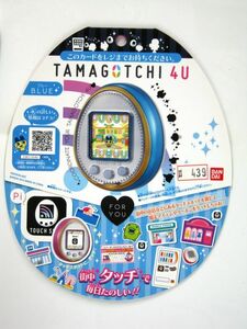 希少・昔の品　限定　非売品　業務用　たまごっち　POP　サンプル　カード　TAMAGOTCHI　４U　ブルー　業務用カード　即決 #439