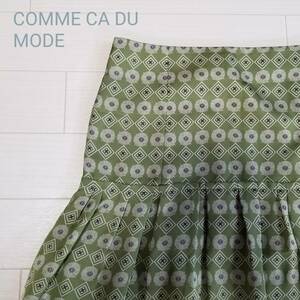 COMME CA DU MODE Comme Ca Du Mode flair skirt mini height ethnic pattern race lining equipped natural femi person green size 44 xm25