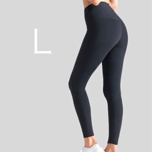 Lサイズ 新品 ヨガパンツ ヨガレギンス 美脚 ハイウエスト ロング スポーツレギンス ヨガウェア ピラティス トレーニングウェア