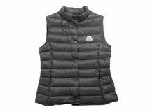 キッズ14A(大人女性00-0相当)■新品 本物■モンクレールLIANE GILETライトダウンベストDOWN VESTリアン/ジレMONCLER/ブラック黒レディース_画像2