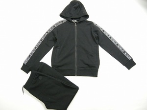 キッズ14A(大人女性S-M/男性XS相当)新品 本物/モンクレールCOMPLETO MAGLIA上下セットアップ/スウェットMONCLERレディース/メンズ/ブラック