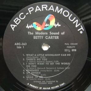 ◆ The Modern Sound of BETTY CARTER ◆ ABC 363 (AM-PAR) ◆の画像3